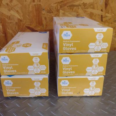 Vinyl Gloves- Size Large- 5 Boxes