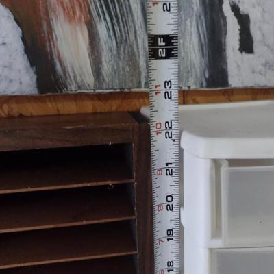 Plastic Storage Drawer Organizers and Wooden Media/Office Organizer