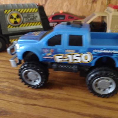 Collection of Toy Trucks and Vehicles