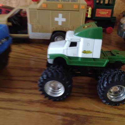 Collection of Toy Trucks and Vehicles
