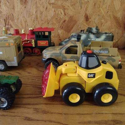 Collection of Toy Trucks and Vehicles