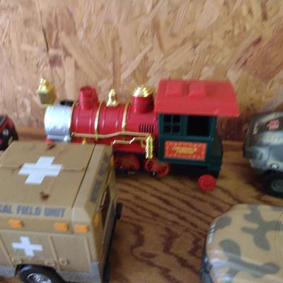 Collection of Toy Trucks and Vehicles