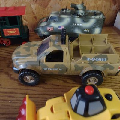 Collection of Toy Trucks and Vehicles