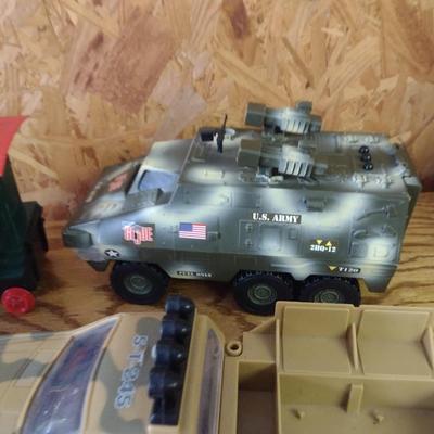 Collection of Toy Trucks and Vehicles