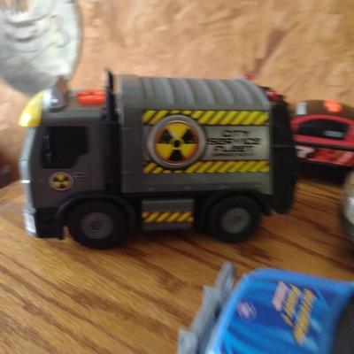 Collection of Toy Trucks and Vehicles