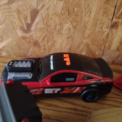 Collection of Toy Trucks and Vehicles