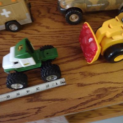 Collection of Toy Trucks and Vehicles