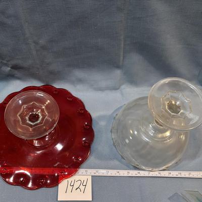 Indiana Glass Teardrop Compote Dishes