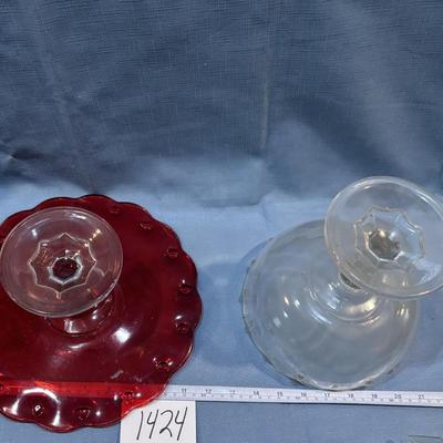 Indiana Glass Teardrop Compote Dishes
