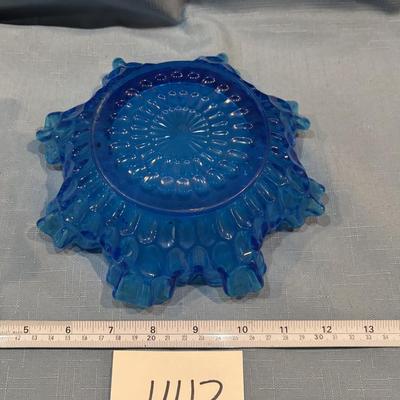 Fenton Thumbprint Ruffled Dish