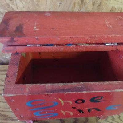 Shoe Shine Box with Accessories