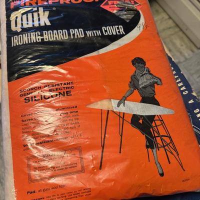 Vintage Wood Ironing Board with New Covers