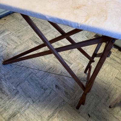 Vintage Wood Ironing Board with New Covers