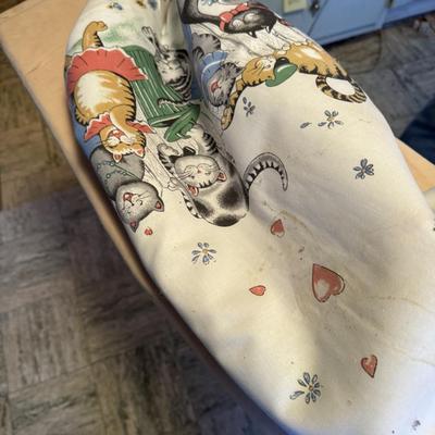 Vintage Wood Ironing Board with New Covers