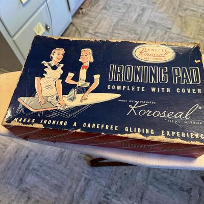 Vintage Wood Ironing Board with New Covers