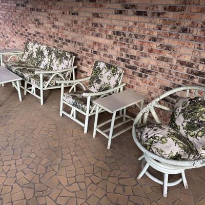 MCM Bentwood Bamboo Patio Set
