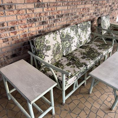 MCM Bentwood Bamboo Patio Set