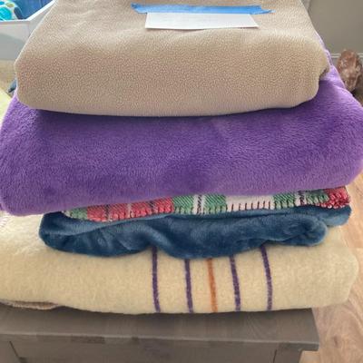 Sale Photo Thumbnail #255: Wool Blanket plus 4 other various blankets.  All clean some new