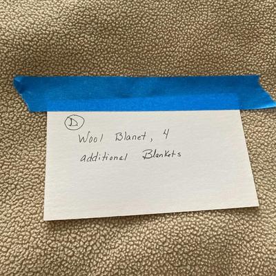 Sale Photo Thumbnail #254: Wool Blanket plus 4 other various blankets.  All clean some new