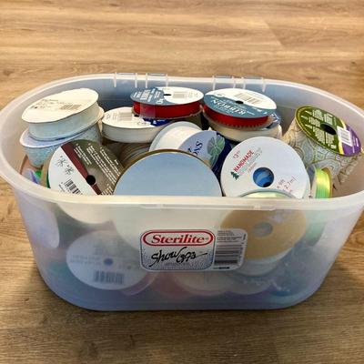 Sale Photo Thumbnail #265: Tote of various ribbon.  Most new.