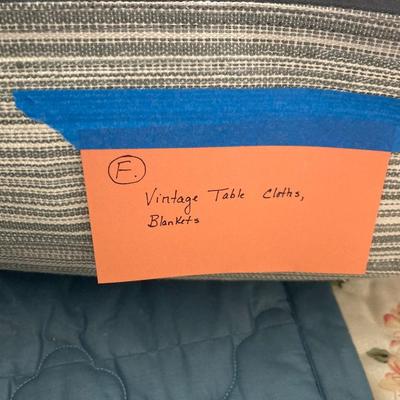 Sale Photo Thumbnail #266: Large lot of Vintage Tablecloths and Blankets.  Nice condition