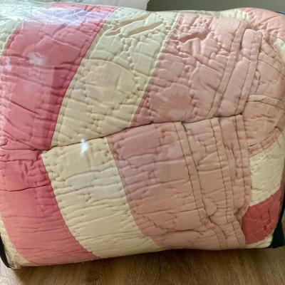 Sale Photo Thumbnail #270: Nice, older handmade quilt.  Good condition