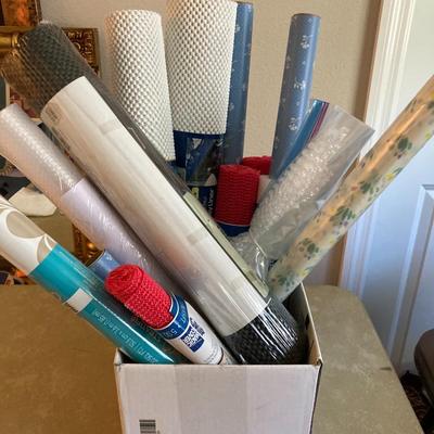 Sale Photo Thumbnail #328: You are buying a box of various drawer liners, contact paper, rug grippers, etc