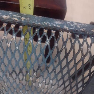 Antique Wrought Metal and Mesh Garden Porch Swing Bench