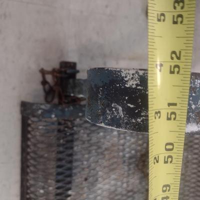 Antique Wrought Metal and Mesh Garden Porch Swing Bench