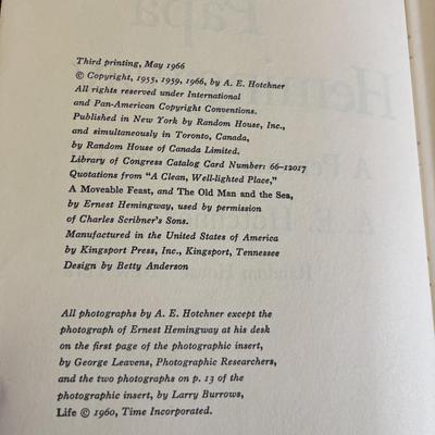 Ernest Hemingway Book Lot