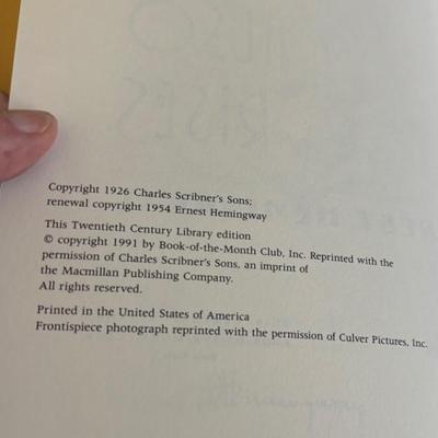 Ernest Hemingway Book Lot