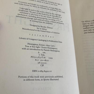 Ernest Hemingway Book Lot