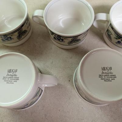 Mikasa Intaglio fruit design dishes.