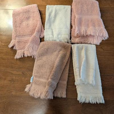 Variety of towels, washcloths, and hand towels