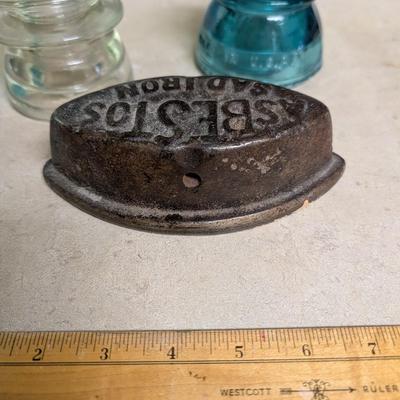 Old Glass Insulators, Asbestos Sad Iron