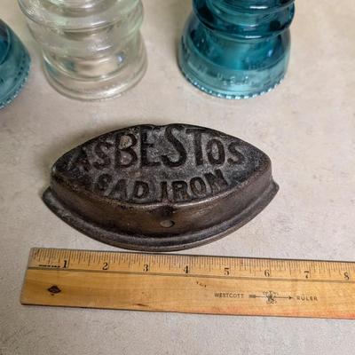 Old Glass Insulators, Asbestos Sad Iron