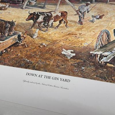 Jack Deloney Signed Print - Down at the Gin Yard - Eli Whitney 200th 751/1793