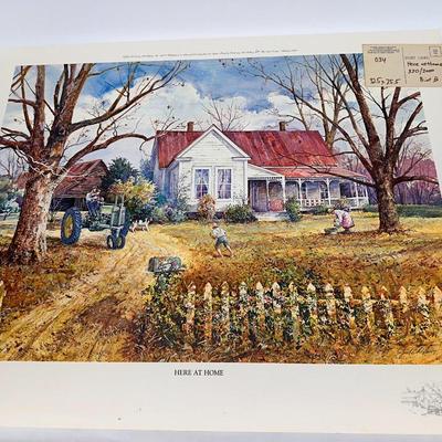 Jack Deloney signed Print - Here at Home 330/2000 PrintB