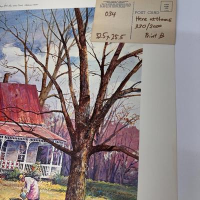 Jack Deloney signed Print - Here at Home 330/2000 PrintB