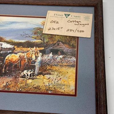 Jack Deloney Signed Print - Cotton Wagon 284/950 23x15