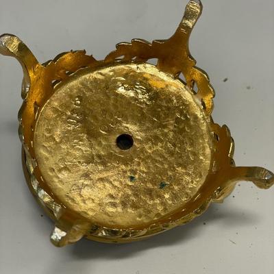 Fancy gold tone trinket box- needs to be repaired