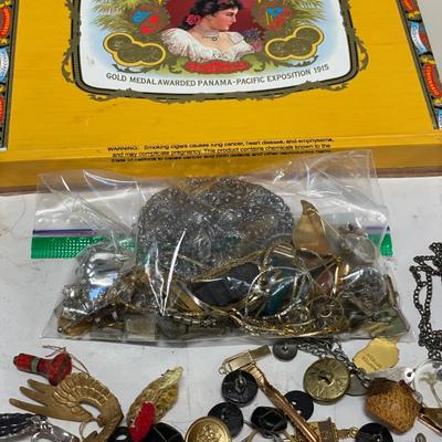 Cigar box of crafting jewelry