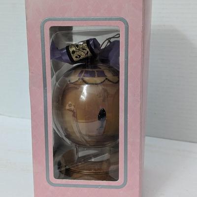 1996 Evening Majesty Barbie 4" Decoupage Ornament With Stand In Box