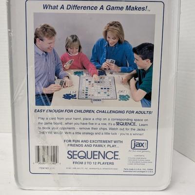 1995 Sequence Board Game Deluxe Tin Edition By Jax Sealed Strategy Game New