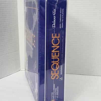 1995 Sequence Deluxe Tin Board Game Sealed Edition With Cushioned Playing Mat