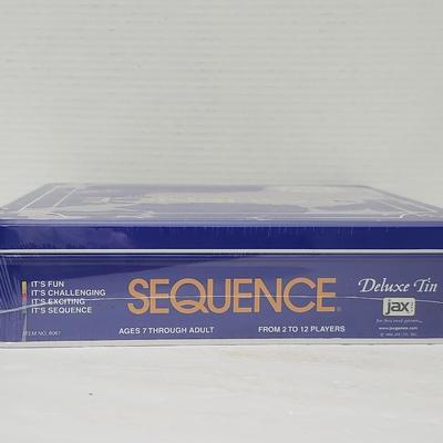 1995 Sequence Deluxe Tin Board Game Sealed Edition With Cushioned Playing Mat