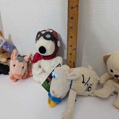Plush Toy Lot Babe Pig Serta Sheep Snoopy Aviator Shrek Puss in Boots Cat Teddy Bear