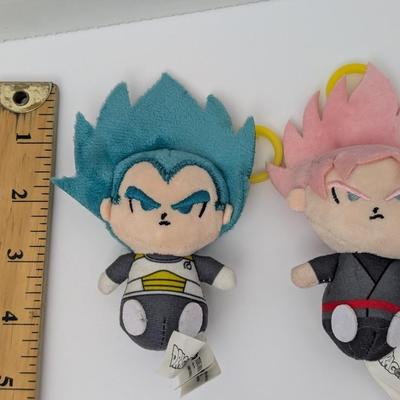 Dragon Ball Super Plush Lot Vegeta Super Saiyan Blue and Goku Black Rose Collectible