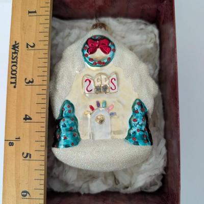 Hallmark Keepsake Crown Reflections Blown Glass Ornament Sugarplum Cottage