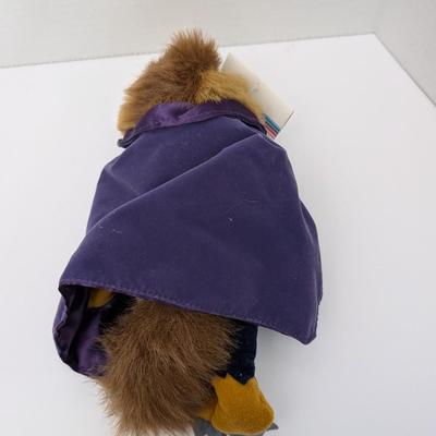 Vintage Disney Store Beauty and the Beast Plush Beast in Cape Collectible